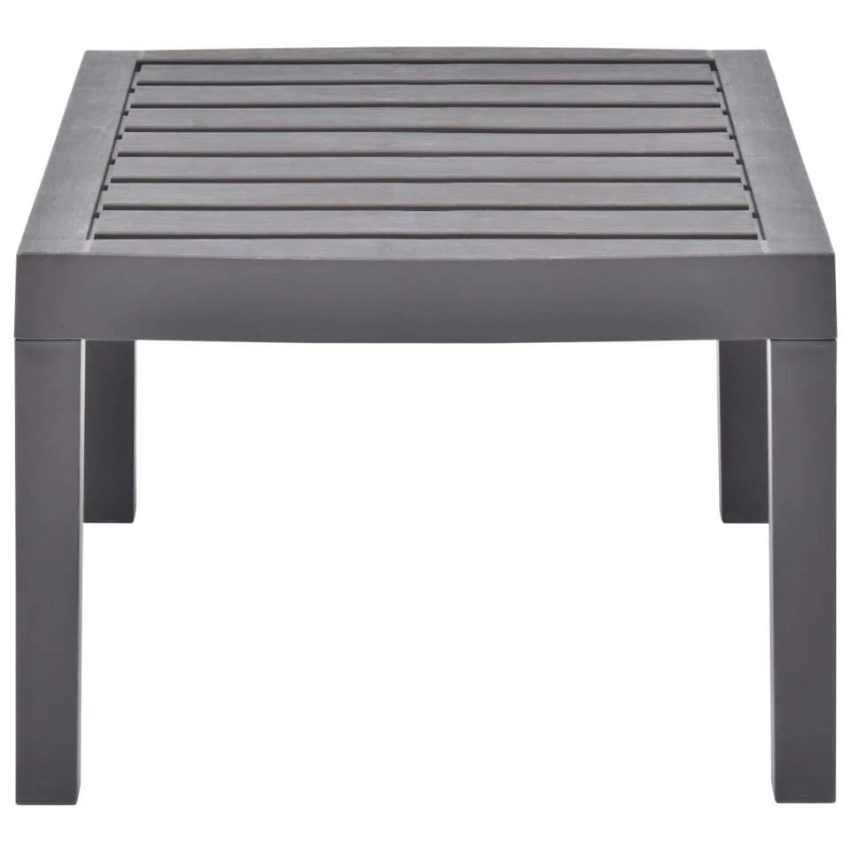 VidaXL Tuintafel 78x55x38 Cm Kunststof Mokkakleurig 4 VidaXL Tuintafel 78x55x38 Cm Kunststof Mokkakleurig - Afbeelding 2