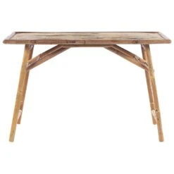 Beliani Inklapbare Tafel MOLISE - Lichte Houtkleur Bamboehout -Bekend Tuinmeubelen Winkel 4059907aba8c449f980a824288d816d7