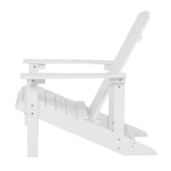 Beliani Tuinstoel ADIRONDACK - Wit Kunsthout -Bekend Tuinmeubelen Winkel 438d2910b42e44aea299f03f00e433f5