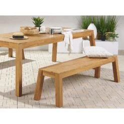 Beliani Tuinbank LIVORNO - Lichte Houtkleur Acaciahout -Bekend Tuinmeubelen Winkel 4555344307ae428996bda08c685031e3