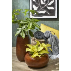 Mica Decorations Bloempot - Schaal - Okergeel - Keramiek - 32 X 16 Cm -Bekend Tuinmeubelen Winkel 475d7cabbee945b3863a30d54077334d