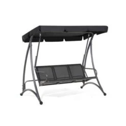 Beliani Schommelbank BOGART - Zwart Mesh -Bekend Tuinmeubelen Winkel 48ce20f3c94f406f8ad242f1047a7ae6