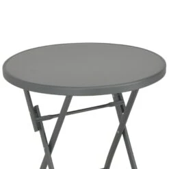 VidaXL Bistrotafel Inklapbaar 60x70 Cm Glas En Staal Grijs -Bekend Tuinmeubelen Winkel 4dbbef3c87c94640acfdebe55acb3222
