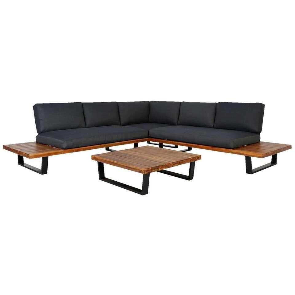 Hoekset Albi - Naturel/antraciet - 3 Delig 3 Hoekset Albi - Naturel/antraciet - 3 Delig