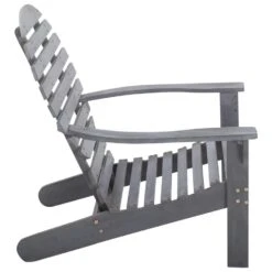 VidaXL Stoel Adirondack Massief Acaciahout Grijs -Bekend Tuinmeubelen Winkel 50c2edec29a14383aab360da3727aef9