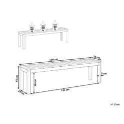 Beliani Tuinbank TUSCANIA - Donkere Houtkleur Eucalyptushout -Bekend Tuinmeubelen Winkel 51814f6ded834b38b772ea3aa8bcce3b