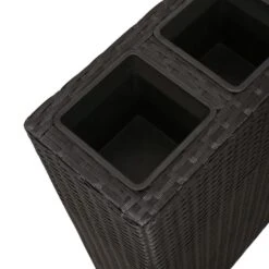VidaXL Plantenbak Verhoogd Met 4 Potten 2 St Poly Rattan Zwart -Bekend Tuinmeubelen Winkel 54c8a139d52e475b893a2f7be6257a03
