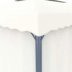 VidaXL Prieel Met Gordijn 4x3 M Aluminium Crèmewit -Bekend Tuinmeubelen Winkel 6372ccee46c540758ed1f31ddf598940