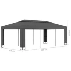 VidaXL Prieel Met Dubbel Dak 3x6 M Antraciet -Bekend Tuinmeubelen Winkel 66679b140085425faf89793f38bf9aa9