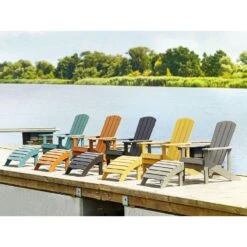 Beliani Voetenbankje ADIRONDACK - Grijs Kunsthout -Bekend Tuinmeubelen Winkel 71b30d15902e4fb9880c4e0ed0528641