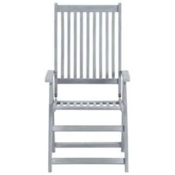 VidaXL Tuinstoelen 2 St Verstelbaar Massief Acaciahout Grijs -Bekend Tuinmeubelen Winkel 74672dc1b00d4da6bbfccdd712eb0f00