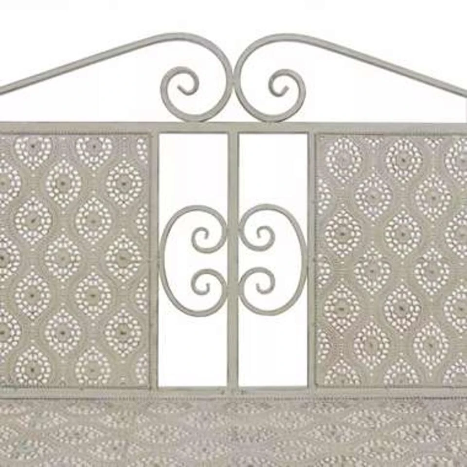 VidaXL Tuinbank 115 Cm Staal Grijs 6 VidaXL Tuinbank 115 Cm Staal Grijs - Afbeelding 4