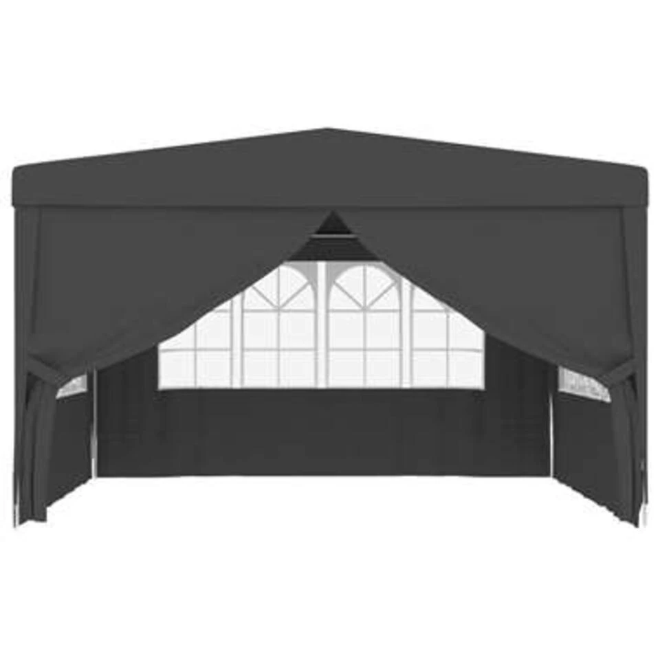 VidaXL Partytent Met Zijwanden Professioneel 90 G/m² 4x4 M Antraciet 4 VidaXL Partytent Met Zijwanden Professioneel 90 G/m² 4x4 M Antraciet - Afbeelding 2