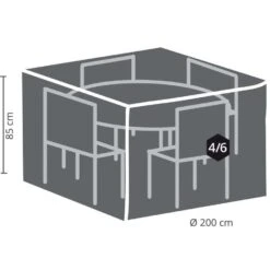 Outdoor Covers Premium Hoes Voor Ronde Tuinset - 85x200 Cm -Bekend Tuinmeubelen Winkel 81010514 0200