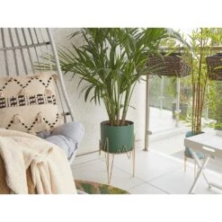 Beliani Plantenbak Voor Buiten KALANDRA - Groen Ijzer -Bekend Tuinmeubelen Winkel 81ffcbf6a2e14f1b9ccfa8fe9983fe76