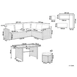 Beliani Tuintafelset BARDI - Beige Pe Rotan -Bekend Tuinmeubelen Winkel 840794f045064c268bd6316be01ea1ef