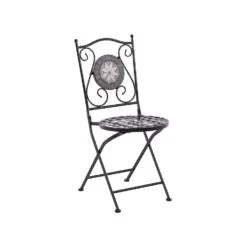 Beliani Tuinstoel CARIATI - Zwart Ijzer -Bekend Tuinmeubelen Winkel 8546a295e7af4fbf897cccecdbfad7d4