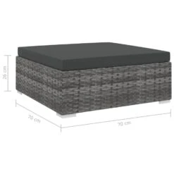 VidaXL Voetensteun 1 St Met Kussen Poly Rattan Grijs 7 VidaXL Voetensteun 1 St Met Kussen Poly Rattan Grijs -Bekend Tuinmeubelen Winkel 8ceb739b7bf547f7bc44d264ba03652a