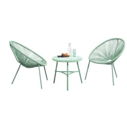 Balkonset Formentera - Lichtgroen - 3-delig - V2 -Bekend Tuinmeubelen Winkel 90103652 3160