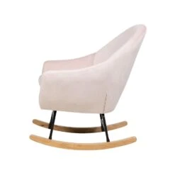 Beliani Schommelstoel OXIE - Roze Fluweel -Bekend Tuinmeubelen Winkel 9550f70620fe4b2182e7fbb50303b596