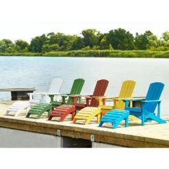 Beliani Voetenbankje ADIRONDACK - Blauw Kunsthout -Bekend Tuinmeubelen Winkel 9e6710f0e3b444208db5426efcae06da 2