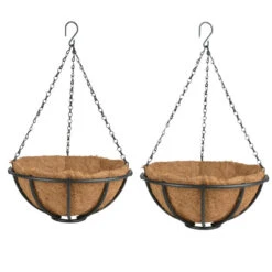 Esschert Design Hanging Basket - Metaal - Zwart - Met Inlegvel - 30 Cm -Bekend Tuinmeubelen Winkel add8b106e7f34dc8b5bb2f42c381fc5b