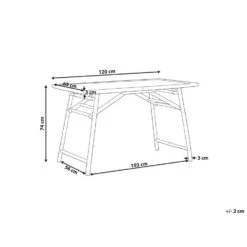 Beliani Inklapbare Tafel MOLISE - Lichte Houtkleur Bamboehout -Bekend Tuinmeubelen Winkel afbd115325624cc2927caa47af10444e