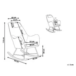 Beliani Schommelstoel ARRIE - Geel Polyester -Bekend Tuinmeubelen Winkel b517d29a660b42f3a230183b5b59bbc7