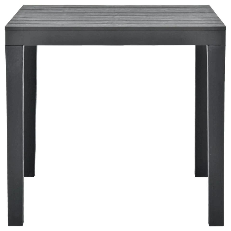 VidaXL Tuintafel 78x78x72 Cm Kunststof Antraciet 4 VidaXL Tuintafel 78x78x72 Cm Kunststof Antraciet - Afbeelding 2