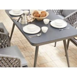 Beliani Tuintafel LIPARI - Grijs Aluminium -Bekend Tuinmeubelen Winkel be9e9b22d3d043f2938f0a82b56ea921