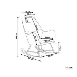 Beliani Schommelstoel ARRIE - Beige Polyester -Bekend Tuinmeubelen Winkel c11c696c40444d45abd9aafae8c199ef
