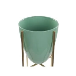 Beliani Plantenbak Voor Buiten LEFKI - Groen Ijzer -Bekend Tuinmeubelen Winkel c7e1daa33f404f45a3c7ed6bb603f22f