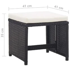 VidaXL Tuinkrukken 2 St Met Kussens Poly Rattan Zwart -Bekend Tuinmeubelen Winkel d3590c4a122a439e89829392a7746408