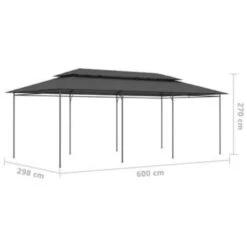 VidaXL Prieel 600x298x270 Cm Antraciet -Bekend Tuinmeubelen Winkel d3b815bc1e73480db847c2b2f562db89