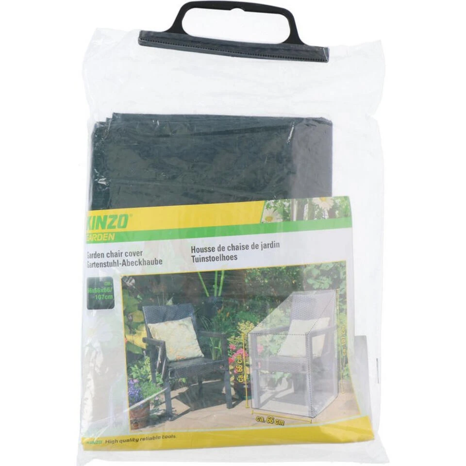 Kinzo Tuinstoelhoes - Zwart - Waterafstotend - 66 X 107 Cm 4 Kinzo Tuinstoelhoes - Zwart - Waterafstotend - 66 X 107 Cm - Afbeelding 2