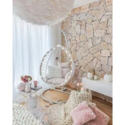 Beliani Hangstoel FANO - Wit Pe Rotan -Bekend Tuinmeubelen Winkel daaebc8eb96d45b5844262c89b09ff78