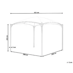 Beliani Tuinpaviljoen VOMERO - Grijs Polyester, Staal 8 Beliani Tuinpaviljoen VOMERO - Grijs Polyester, Staal -Bekend Tuinmeubelen Winkel e1ef53051cf34c8fa69f2b2bf859cc70