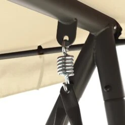 VidaXL Schommelbank Voor Buiten Met Luifel Zandwit -Bekend Tuinmeubelen Winkel eb1cf812b7244768b501c01febec0c2d