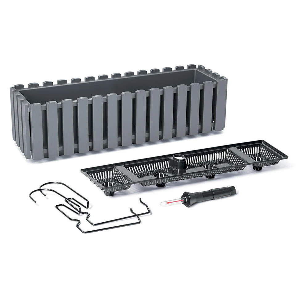 Prosperplast Plantenbak - 58 X 18 X 16 Cm - Grijs - Met Droogmeter 5 Prosperplast Plantenbak - 58 X 18 X 16 Cm - Grijs - Met Droogmeter - Afbeelding 3