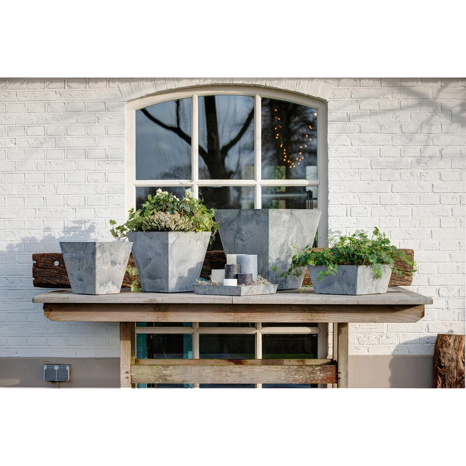 Steege Plantenbak - Vierkant - Gerecycled Kunststof - Grijs - 20 Cm 4 Steege Plantenbak - Vierkant - Gerecycled Kunststof - Grijs - 20 Cm - Afbeelding 2