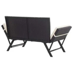 VidaXL Tuinbank Met Kussens 176 Cm Poly Rattan Zwart -Bekend Tuinmeubelen Winkel faef1c7b597c488390eb10e316127a41
